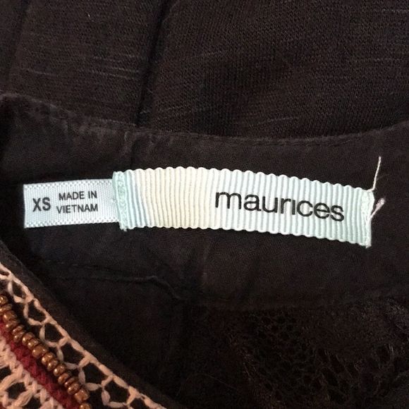 MAURICES Beaded Embroidered Cold Shoulder Lace Top - Picture 9 of 10